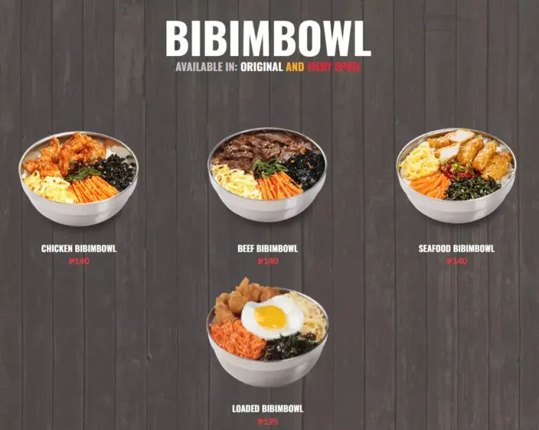 BONCHON BIBIMBOWL MENU