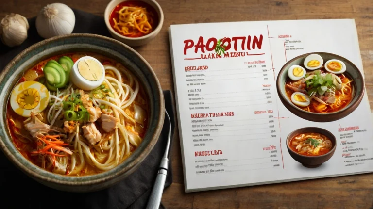 PAOTSIN LAKSA MENU
