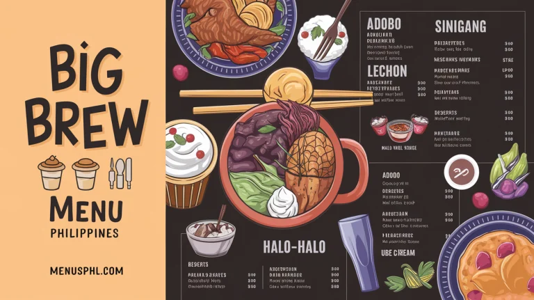 BIG BREW MENU PHILIPPINES